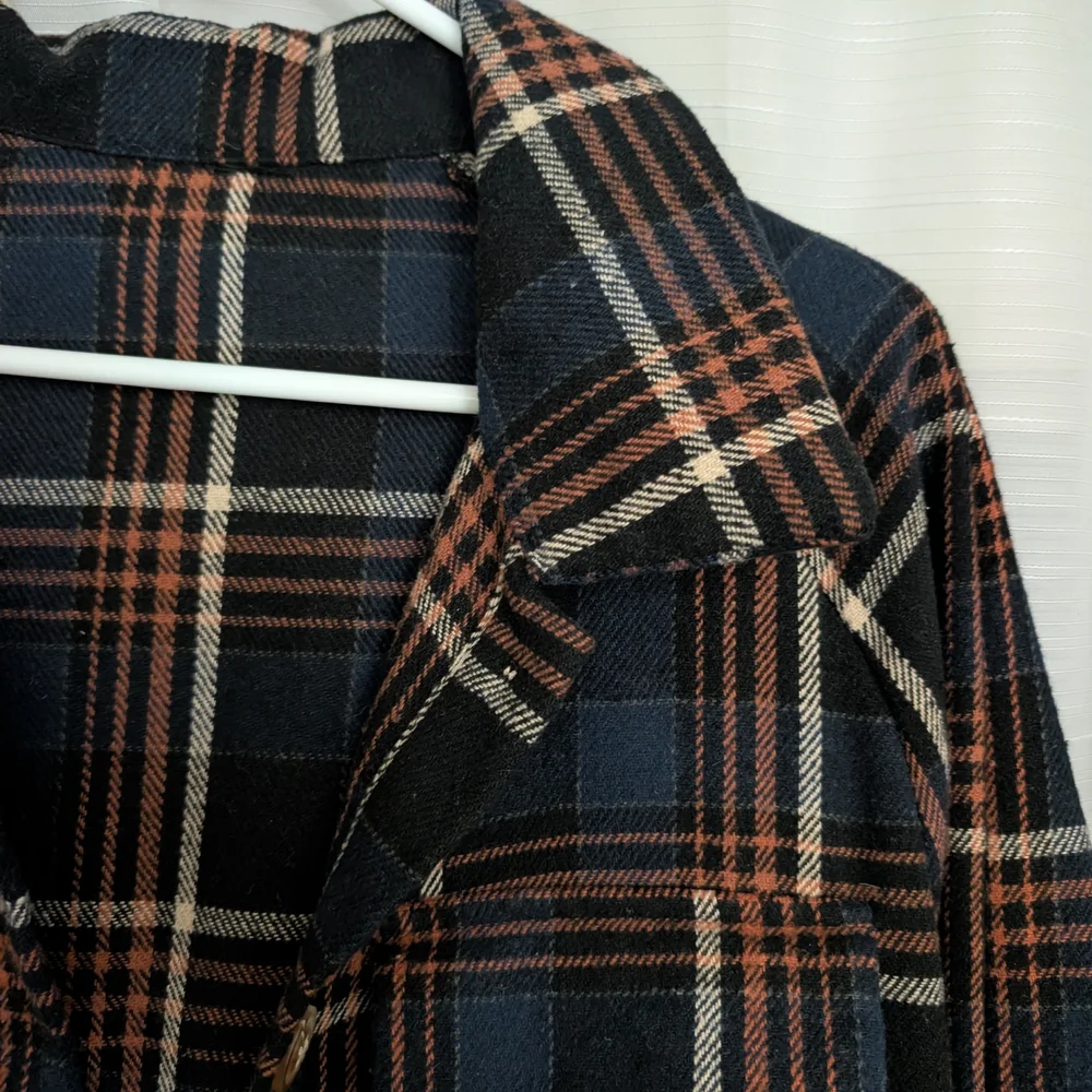 Plaid Button-Up Shirt Dress - Picture 2 of 3